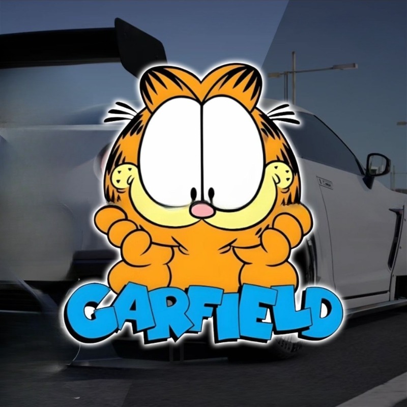 Car Accessories Toy - 창의적인 만화 귀여운 가필드 자동차 스티커,