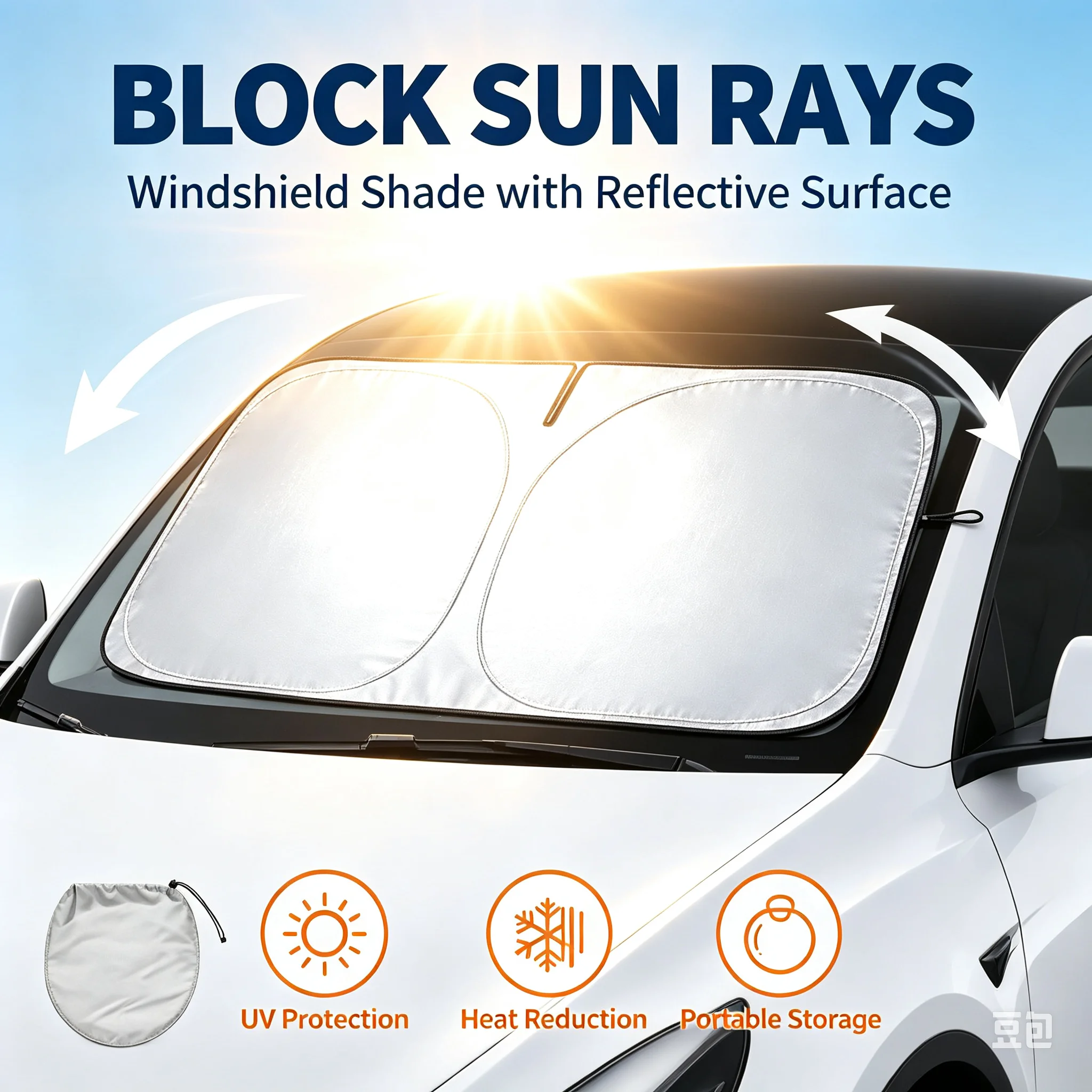 Car Accessories Gifts - 차량용 햇빛 가리개 앞유리 차양막 열