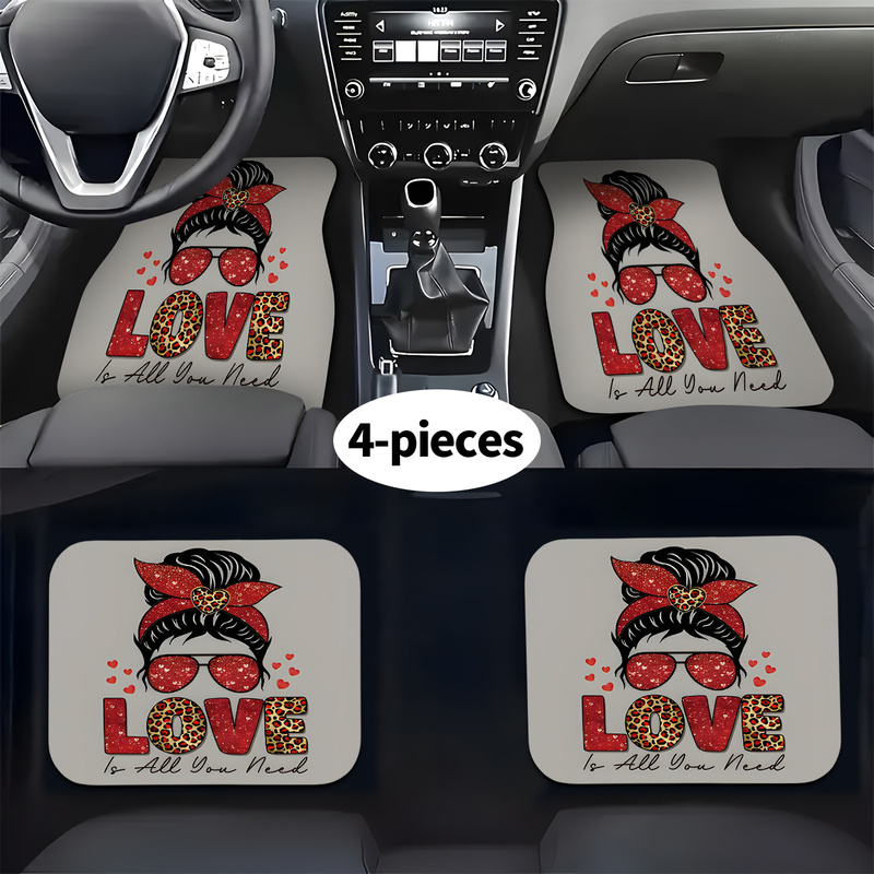 Car Accessories Bunnings - 4개 자동차 바닥 매트, 메시 버튼