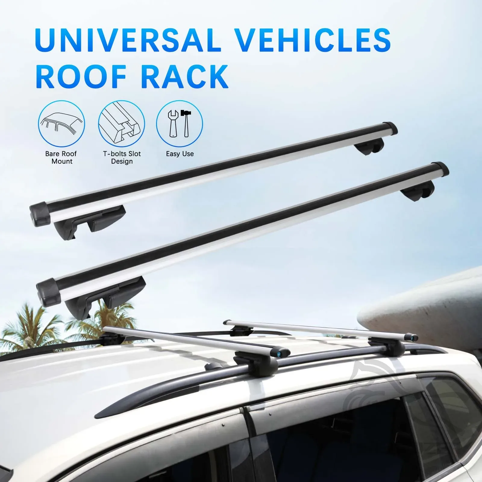 Car Roof Rack Cross Bar - 48인치 자동차 알루미늄 루프랙 크로스바 화물