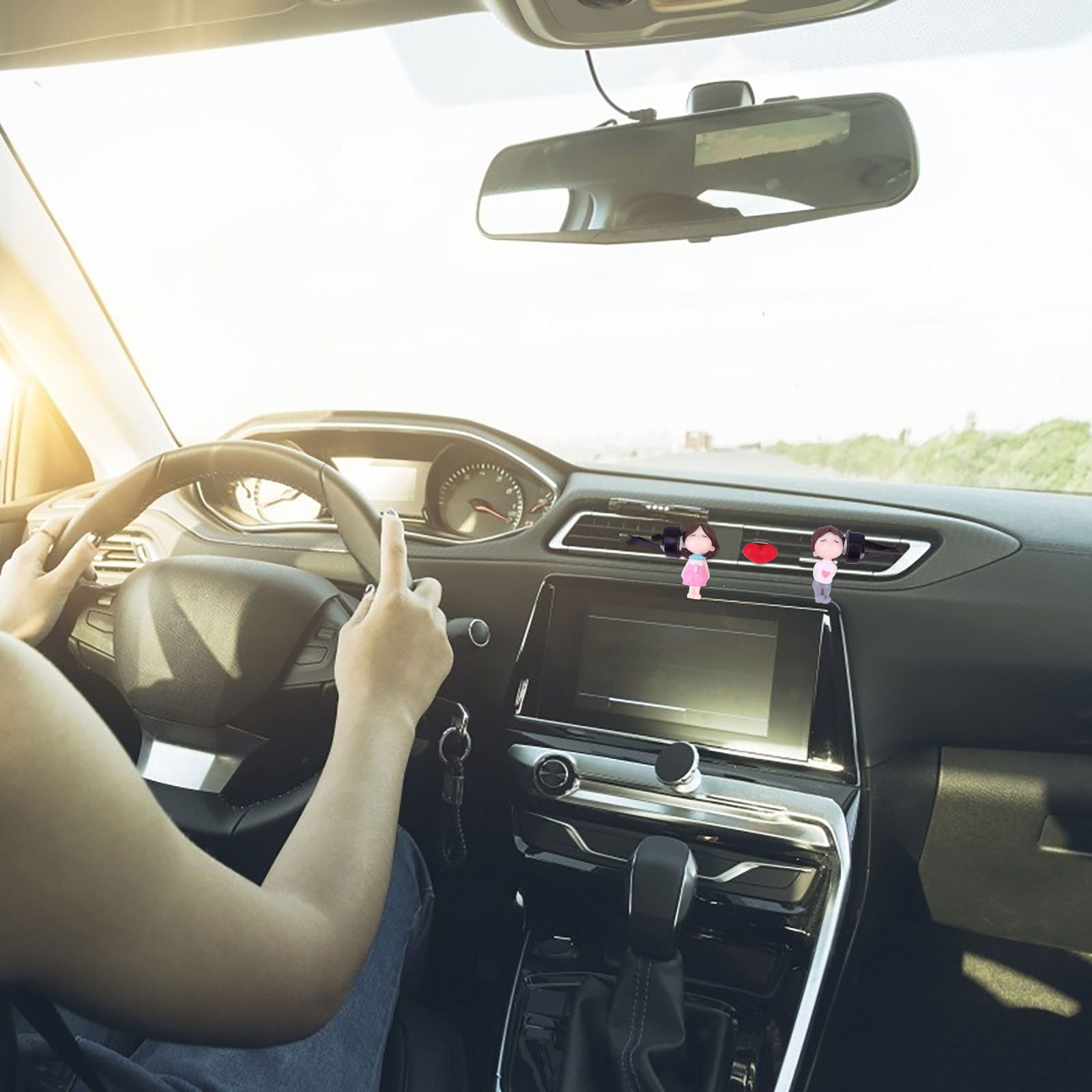 Car Air Freshener Vent - 1세트 귀여운 커플 디자인 자동차 아로마테라피