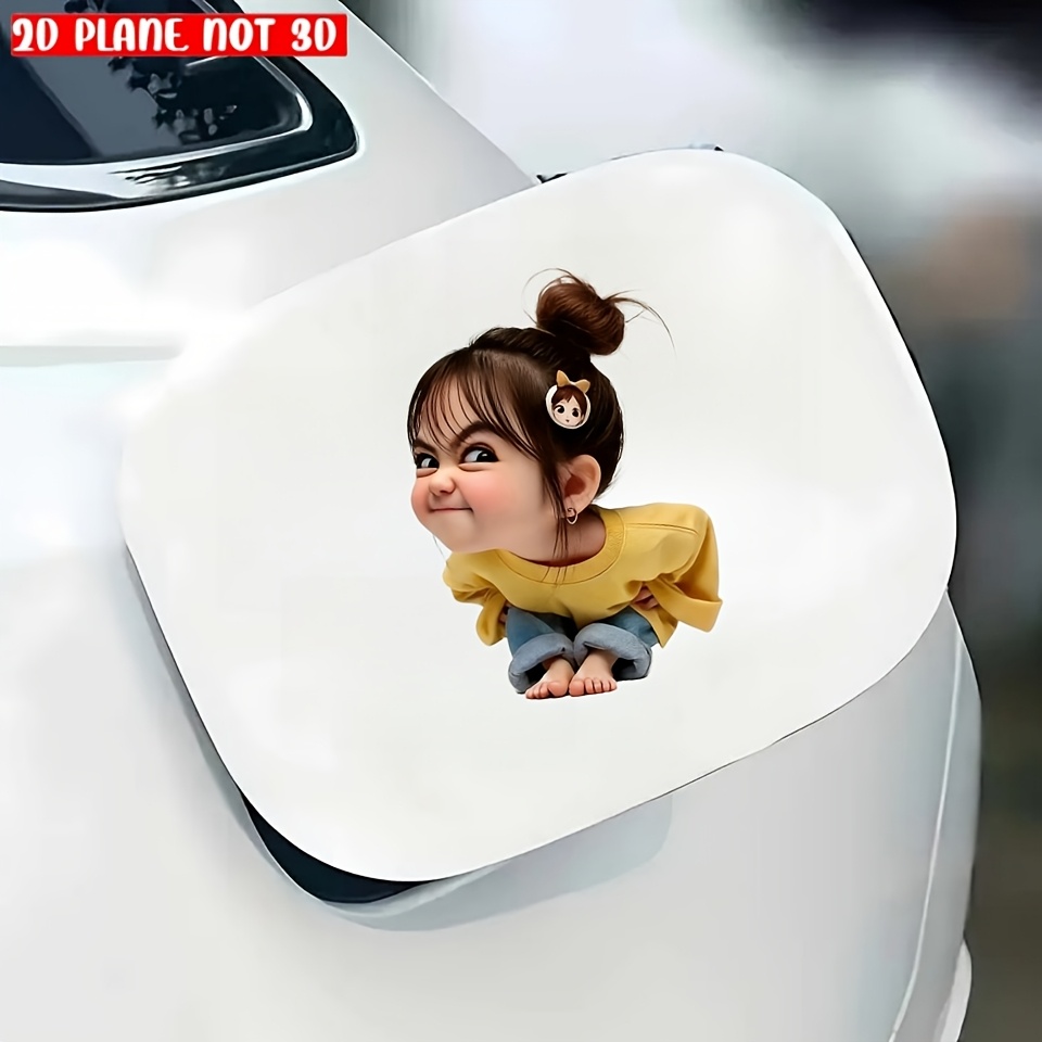 귀여운 지저분한 번 헤어스타일 재미있는 표정 소녀 방수 - Car Accessories Bunnings 리뷰 및 가격