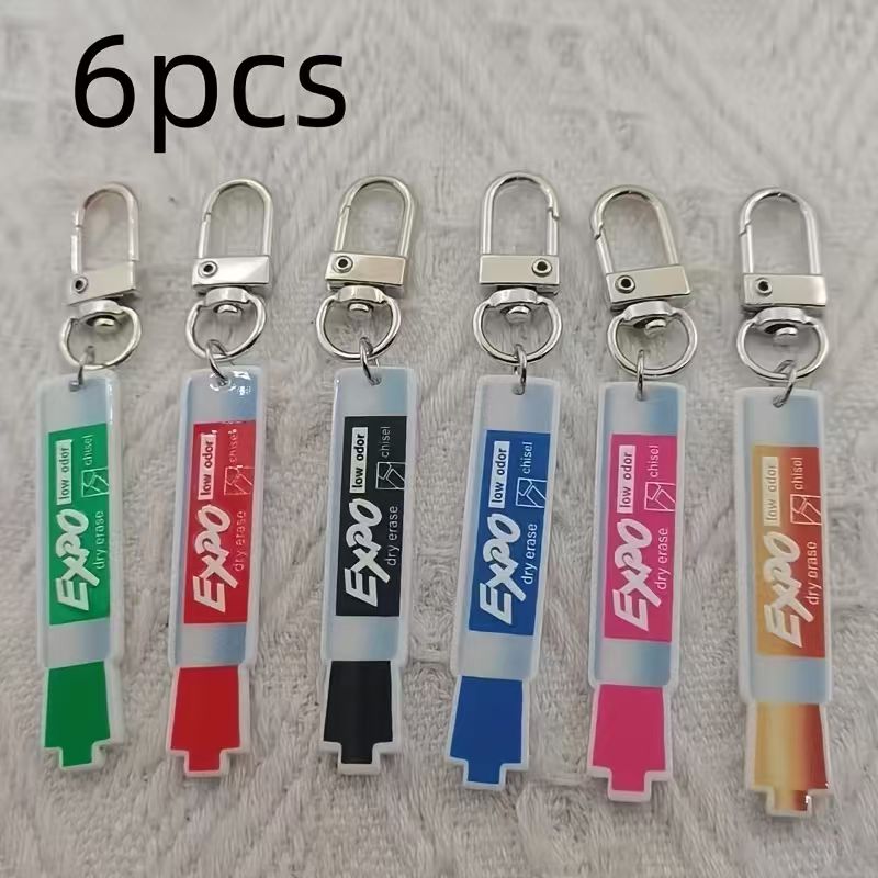 6개 아크릴 펜 키체인, 합금 하이킹 버클, 가방 및  - Car Accessories Gifts 리뷰 및 가격