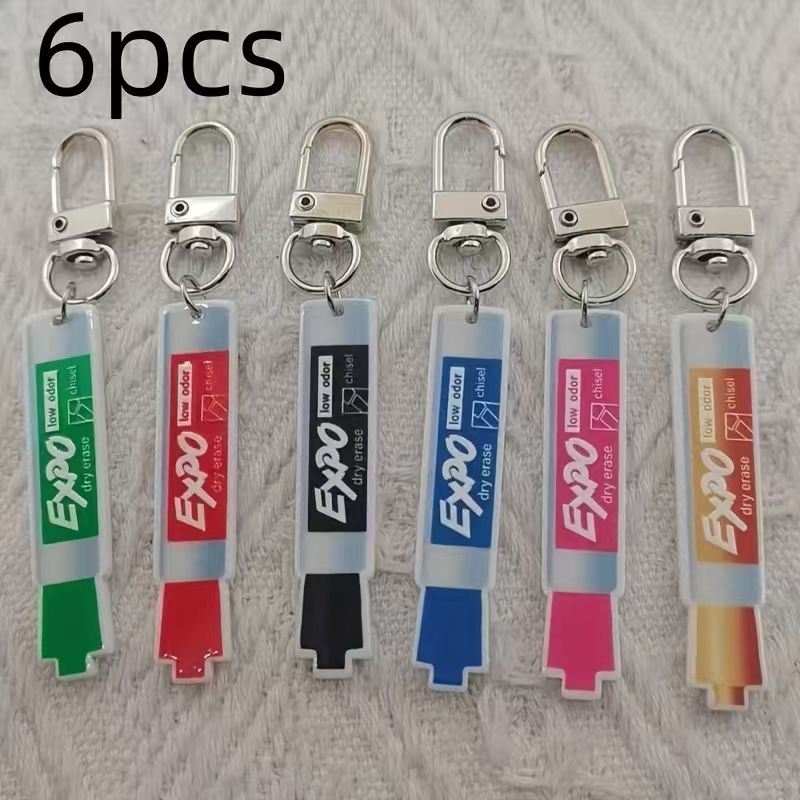 6개 아크릴 펜 키체인, 합금 하이킹 버클, 가방 및  - Car Accessories Gifts 리뷰 및 가격