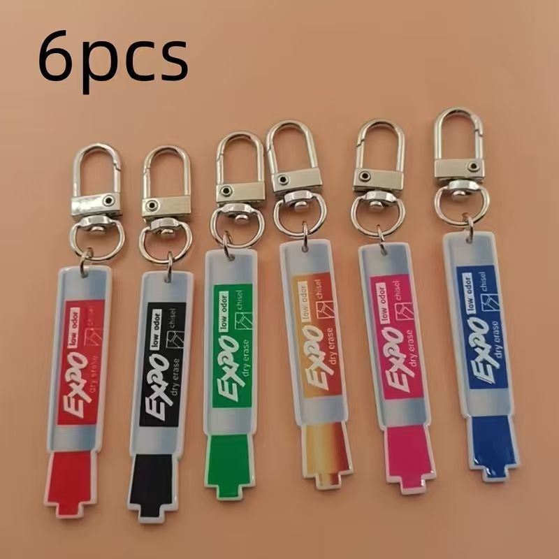 6개 아크릴 펜 키체인, 합금 하이킹 버클, 가방 및  - Car Accessories Gifts 리뷰 및 가격