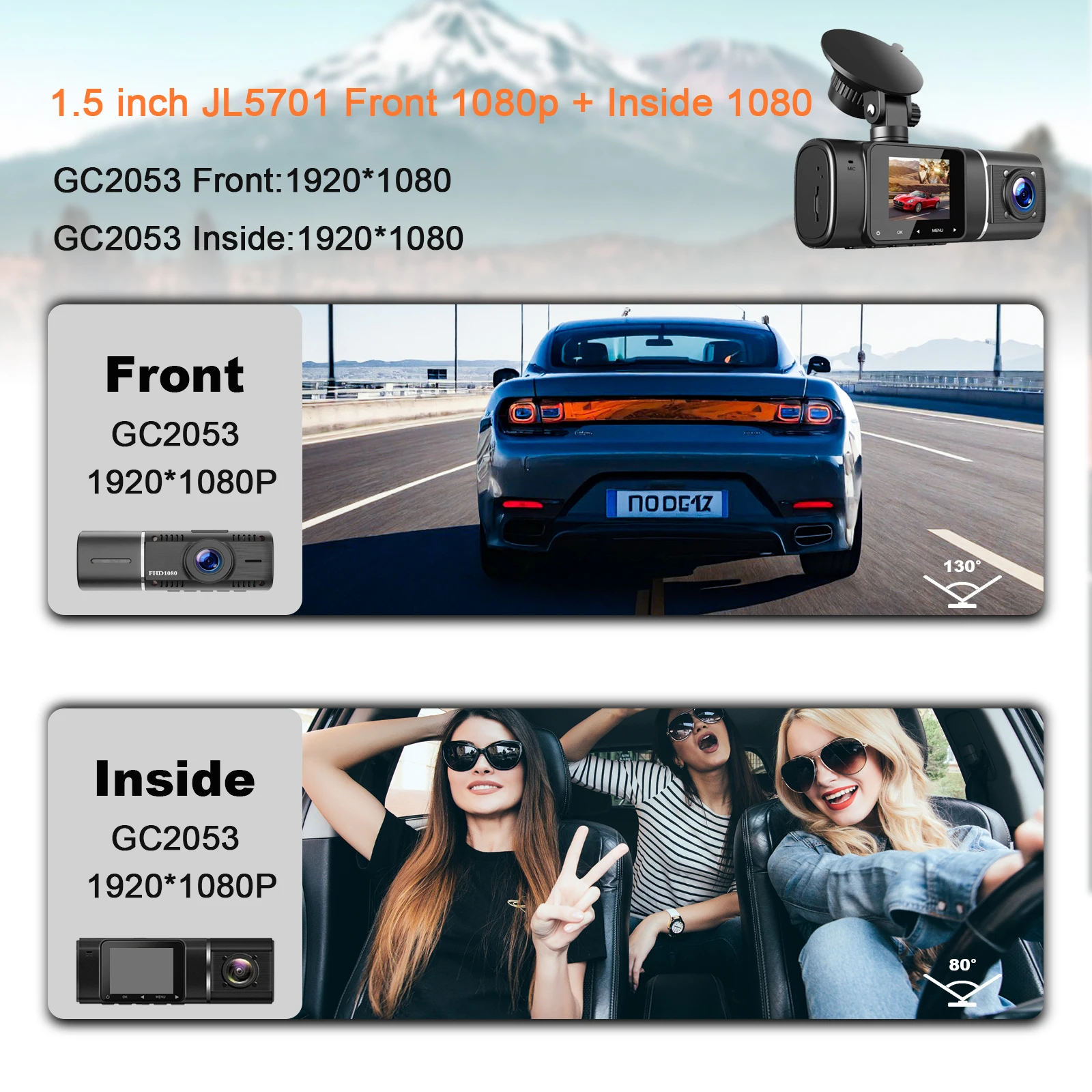 차량용 듀얼 블랙박스 전방 및 실내 1080P G센서  - Car Dash Cam 리뷰 및 가격
