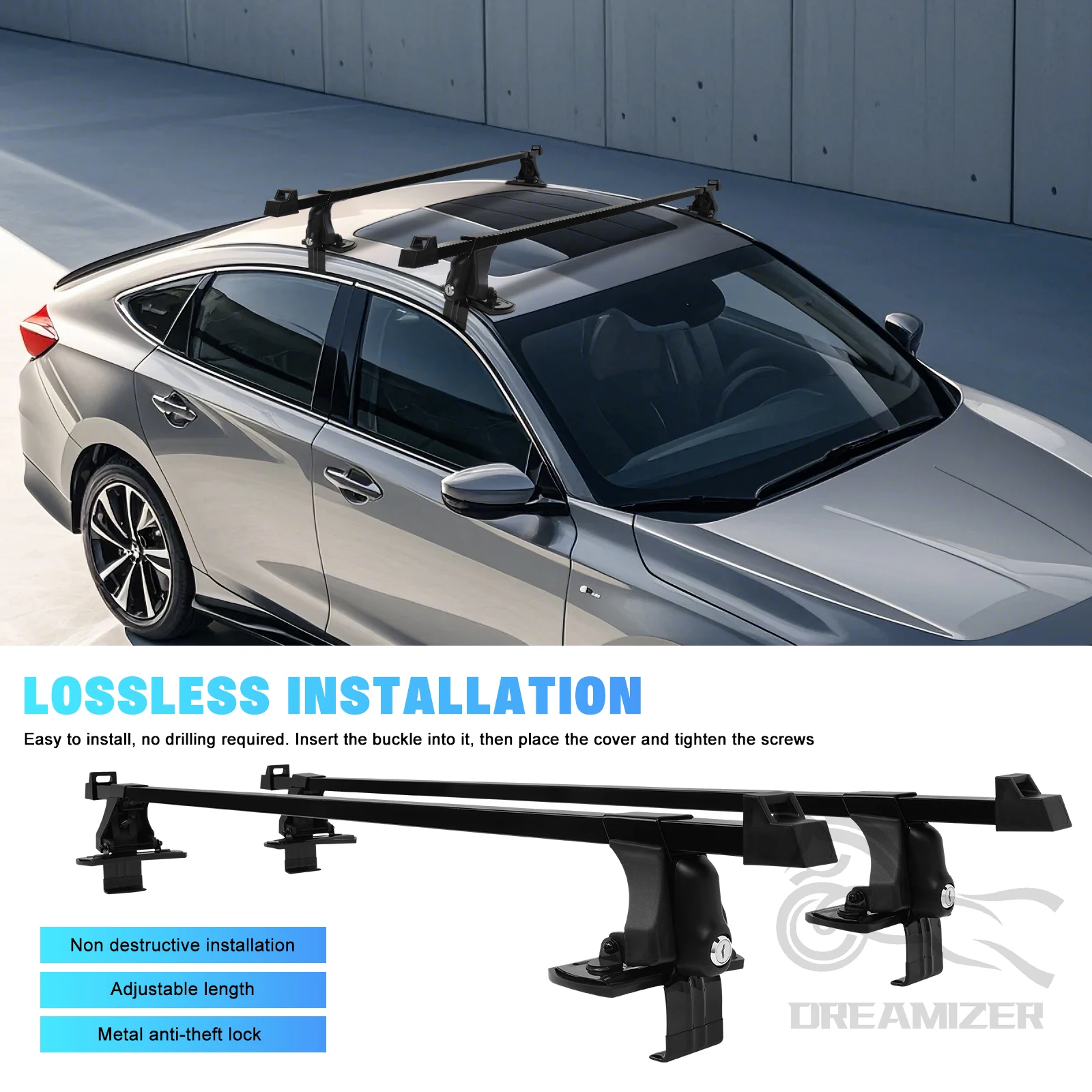 범용 차량 지붕 장착 랙 레일 바, 블랙 알루미늄 수하 - Car Roof Rack Cross Bar 리뷰 및 가격