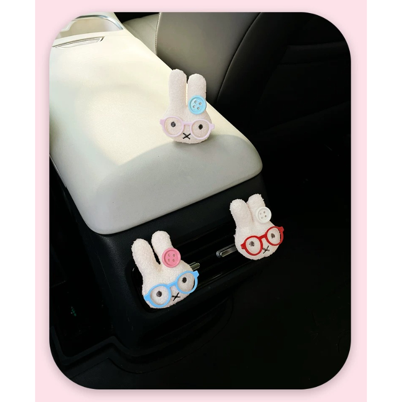 안경을 쓴 귀여운 토끼 자동차 에어벤트 향수 클립 아로 - Car Air Freshener Vent 리뷰 및 가격