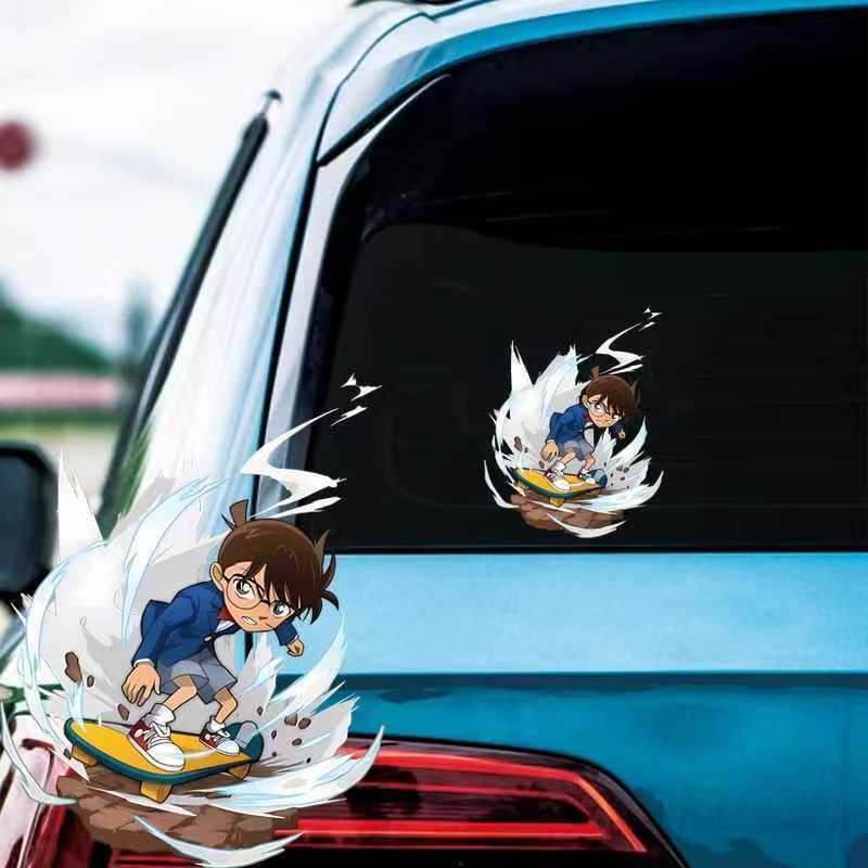 형사 코난 만화 스케이트보드 스티커, 자동차 오토바이  - Car Accessories Toy 리뷰 및 가격