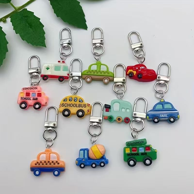 10개입 레진 만화 자동차 열쇠고리, 수하물 및 휴대폰 - Car Accessories Gifts 리뷰 및 가격