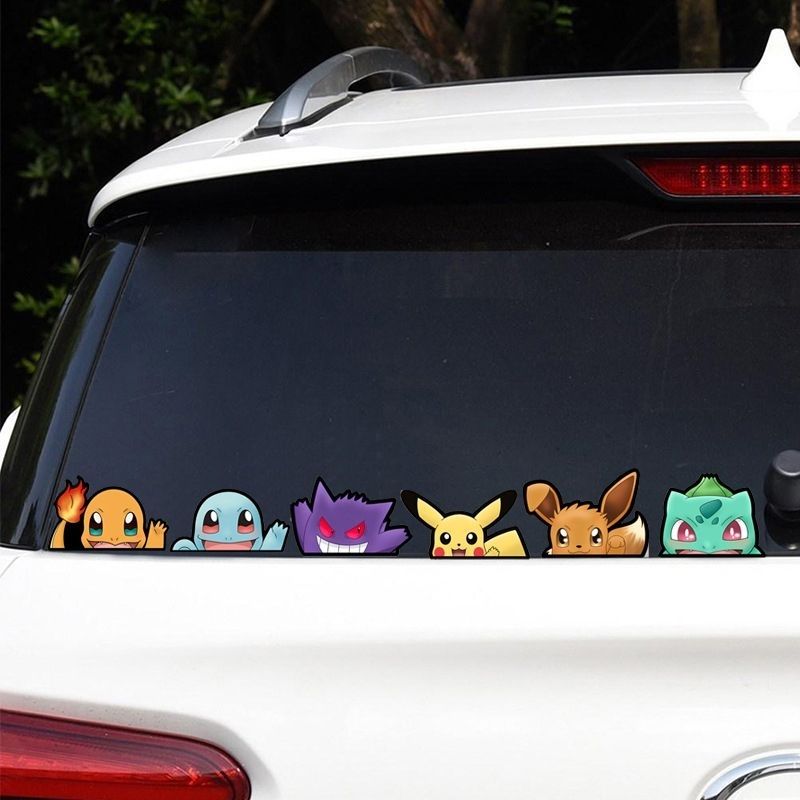 포켓몬 자동차 창문 스티커, 포켓몬 겐가 자동차 뒷면  - Car Accessories Toy 리뷰 및 가격