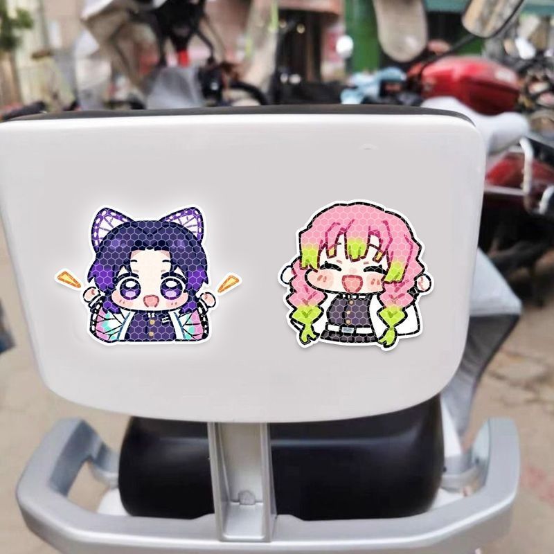 데몬 슬레이어 만화 캐릭터 자동차 반사 스티커, 전기차 - Car Accessories Toy 리뷰 및 가격