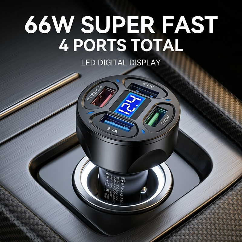 66W 멀티포트 USB 차량용 충전기 4포트 고속 충전 - Car Dash Cam 리뷰 및 가격