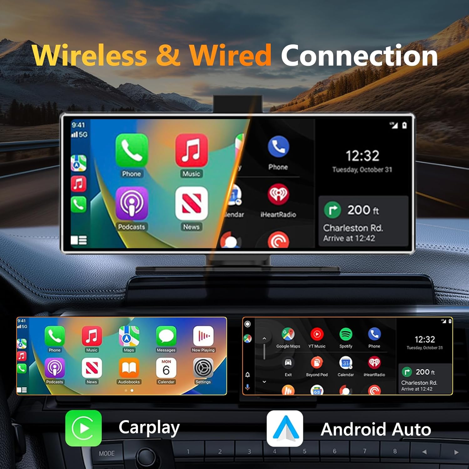 11.26인치 4K 무선 카메라, 카플레이 및 안드로이 - Car Dash Cam 리뷰 및 가격